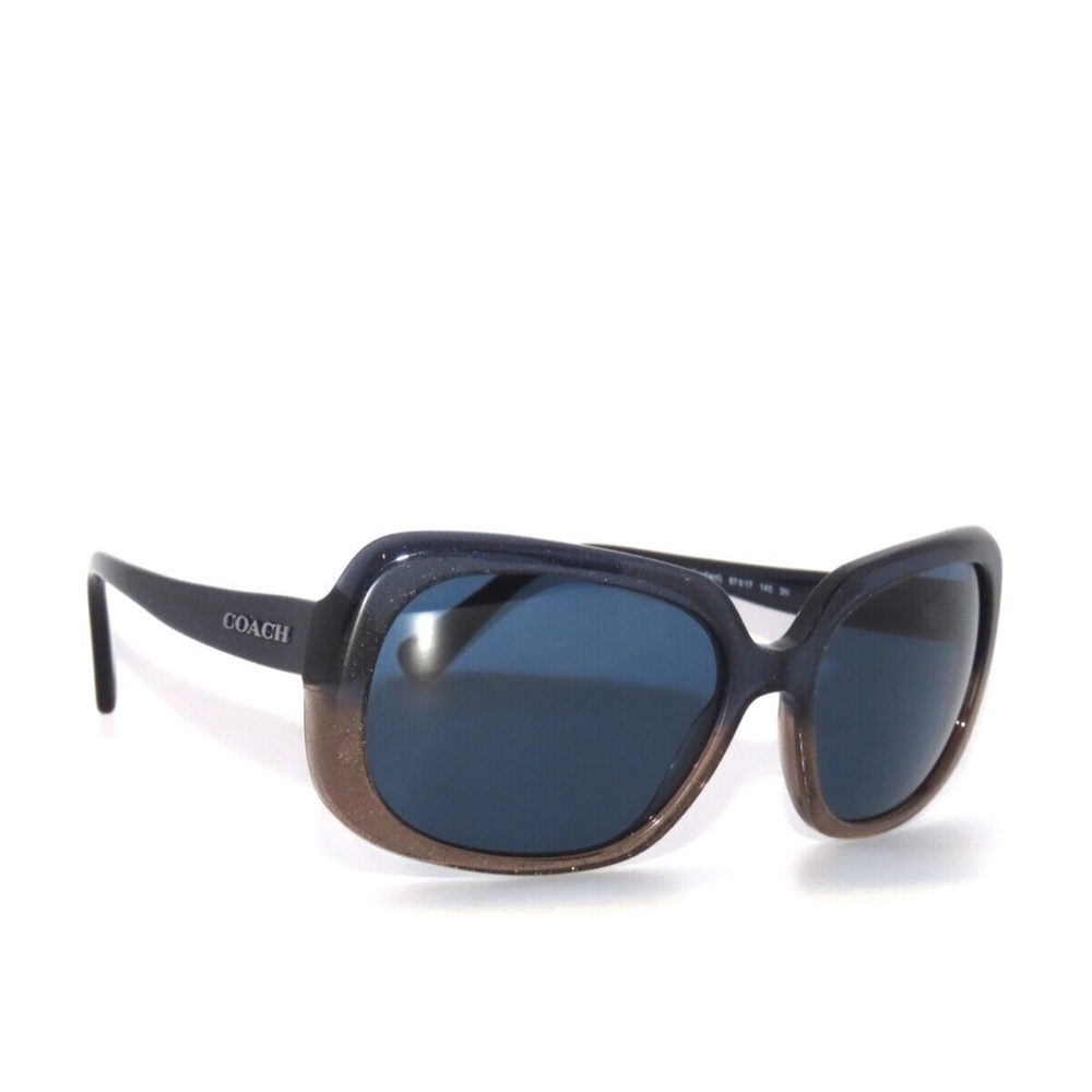Coach 8178 (L1591) 547480 Denim Taupe Glitter Gradient Blue Sunglasses - Picture 3 of 5